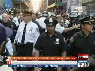 Protes tuntut bela kematian Freddie Gray berlanjutan