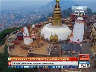 PBB: 8 juta orang terjejas kerana gempa di Nepal