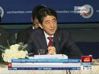 Shinzo Abe yakinkan Amerika usaha pemulihan ekonomi