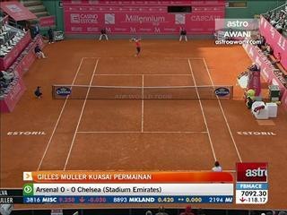 Gilles Muller kuasai permainan
