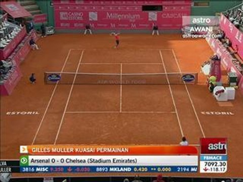 Gilles Muller kuasai permainan