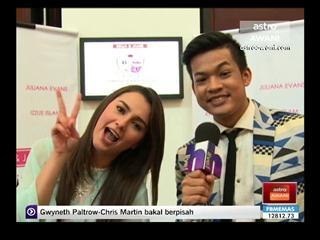 Juliana Evans menyukai aktiviti lasak