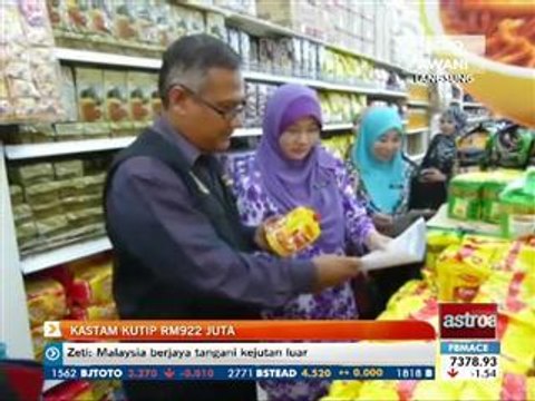 Kastam kutip RM922 juta