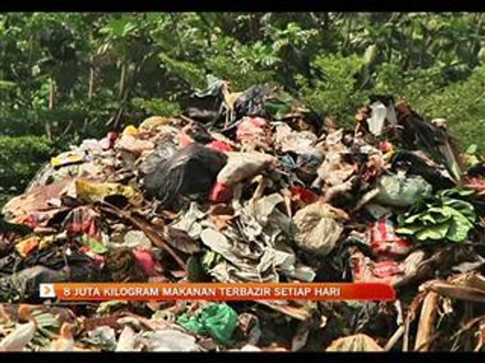 8 juta kilogram makanan terbazir setiap hari