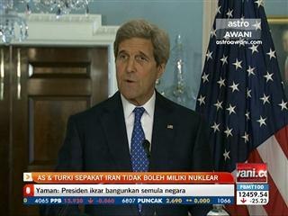 AS & Turki sepakat Iran tidak boleh miliki nuklear