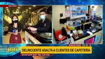 Miraflores: delincuente armado irrumpe cafetería y roba a clientes y trabajadores
