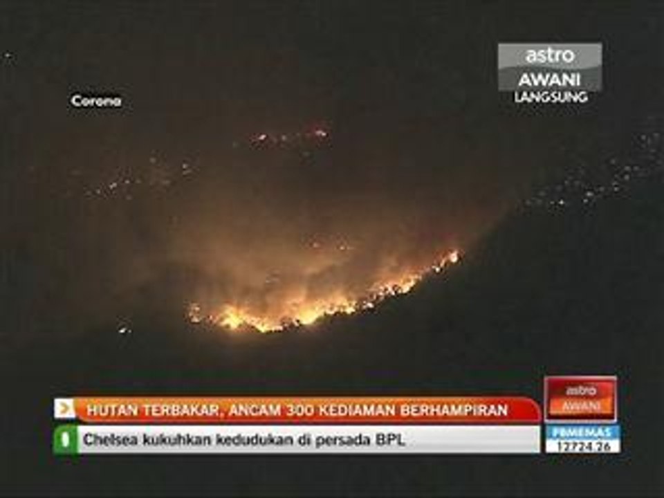 Hutan terbakar, ancam 300 kediaman berhampiran