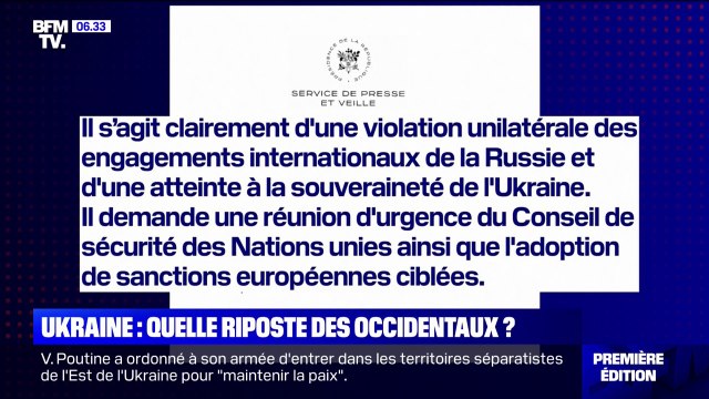 Ukraine: après les déclarations de Vladimir Poutine, quelle réponse peuvent apporter les Occidentaux ?