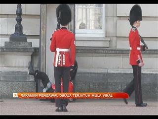 Rakaman pengawal diraja terjatuh mula viral