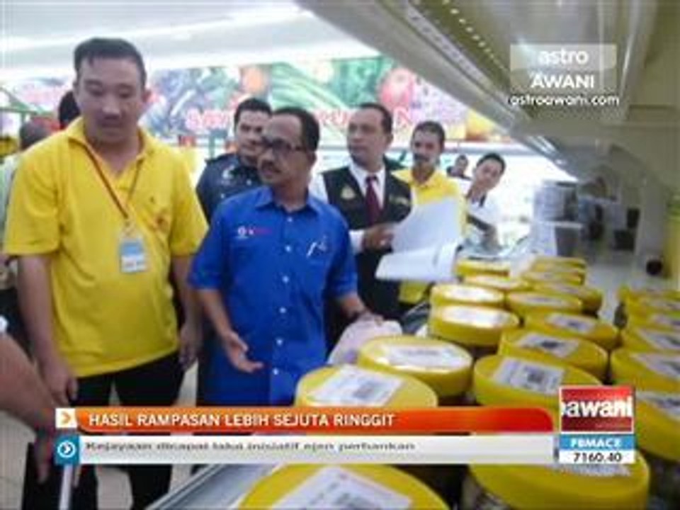 Hasil rampasan lebih sejuta ringgit