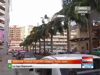 Bekalan tenaga elektrik kembali pada Isnin