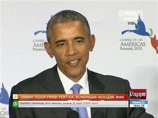 Obama tegur pihak pertikai rundingan nuklear Iran