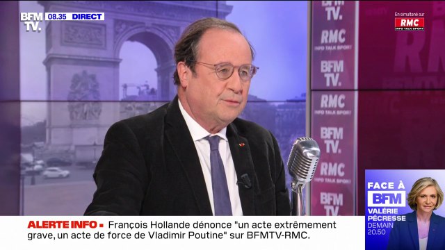 C'est un acte de force : François Hollande réagit à la reconnaissance de l'indépendance des Républiques de Donestk et de Lougansk par Vladimir Poutine