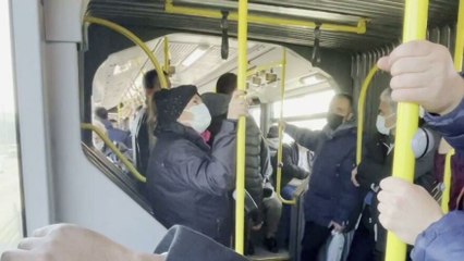 Metrobüste corona paniği!