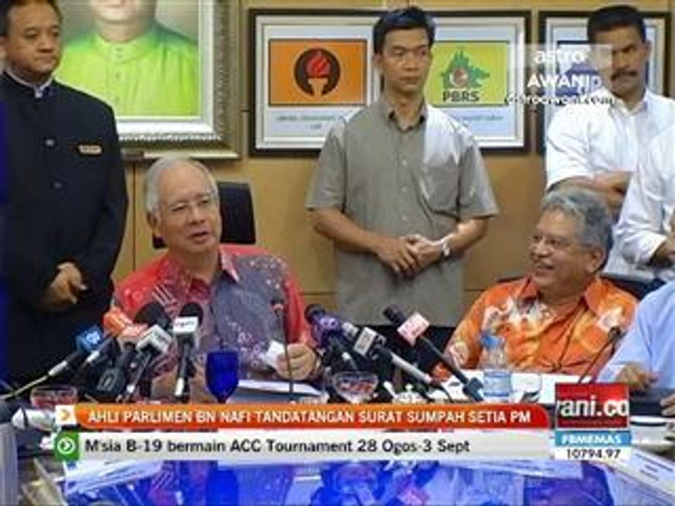 Ahli parlimen BN nafi tandatangan surat sumpah setia PM