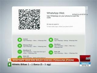 WhatsApp Web kini boleh diakses pengguna iPhone
