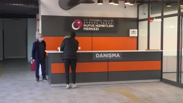 Bilinmediği için kapasitesinin çok altında çalışan Avrupa Yakası Nüfus Hizmetleri Merkezi vatandaşları bekliyor