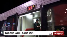 Togene kom i gang igen | Stormen Nora | DSB | Henrik Hansen | Fredericia | 19-02-2022 | TV SYD @ TV2 Danmark