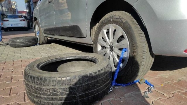 İstanbul’da araçları korumak için ilginç yöntem
