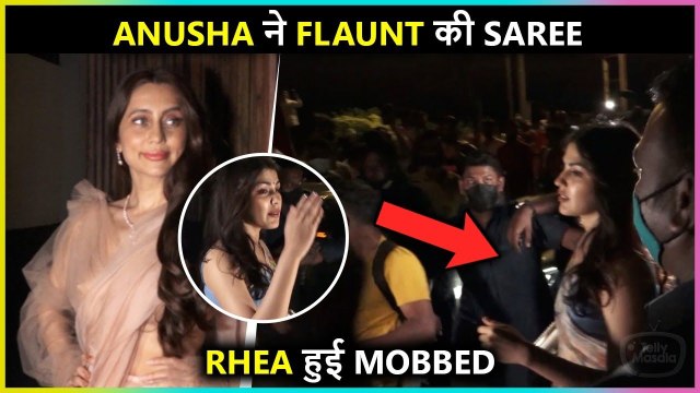 Anusha Dandekar FLAUNTS Her Saree | Rhea Chakraborty Gets Mobbed