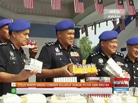 Polis marin gagalkan cubaan seludup rokok putih dan kretek