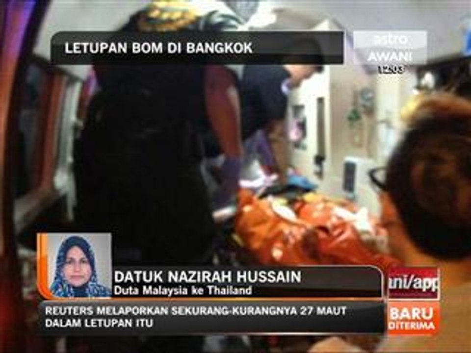 Laporan letupan bom di Bangkok