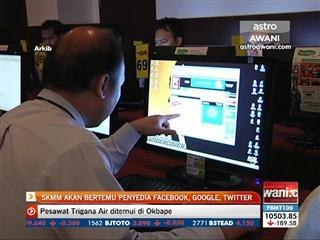 SKMM akan bertemu penyedia facebook, google, twitter
