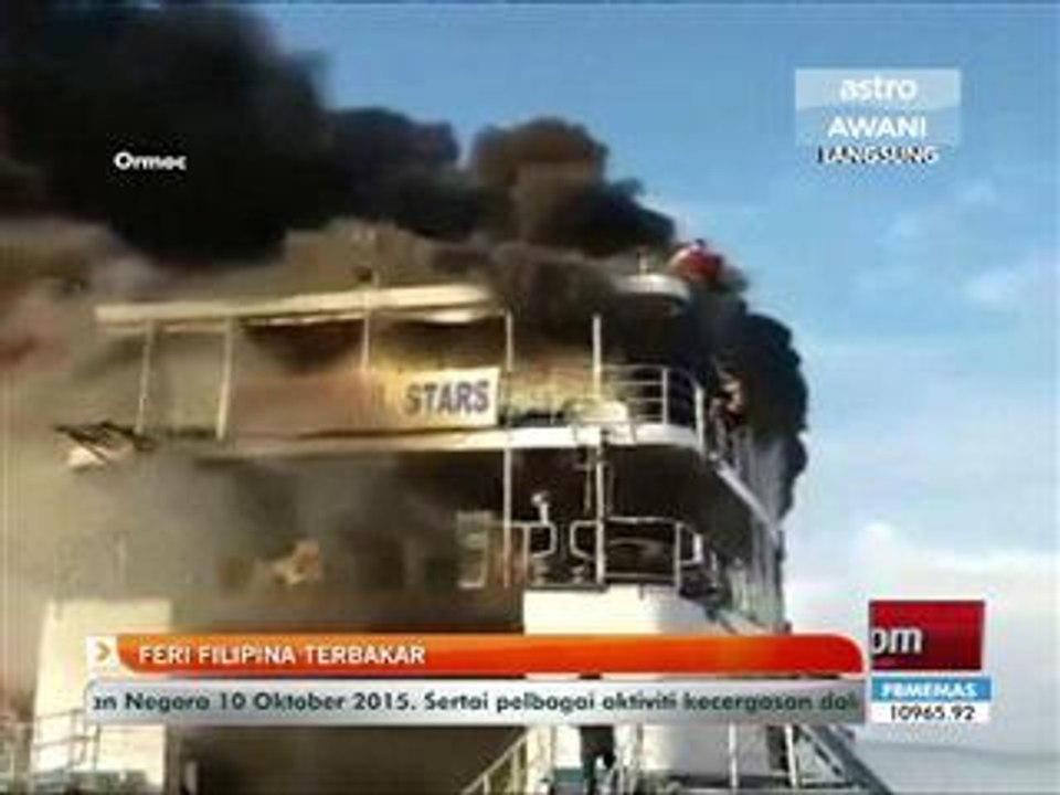 Feri Filipina terbakar
