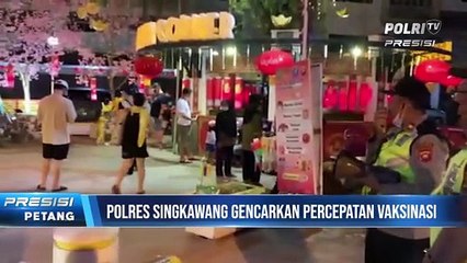 Sat Binmas Polres Singkawang mengajak Masyarakat Untuk Vaksin