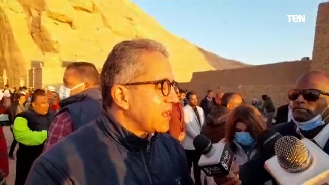 ظاهرة فلكية فريدة.. وزير السياحة يكشف كواليس احتفالات تعامد الشمس علي وجه الملك رمسيس الثاني