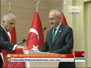 Turki berdepan kemungkinan pilihan raya baru