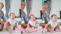 ก้อย รัชวิน เผยคลิปสามี ตูน บอดี้สแลม ถามในน้ำนมแม่ใส่อะไรรึเปล่า ลูกชายขำเก่งมาก