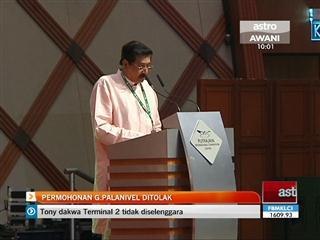 Permohonan G.Palanivel ditolak