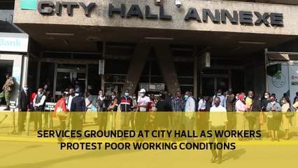 Services grounded at City Hall as workers protest poor working conditions