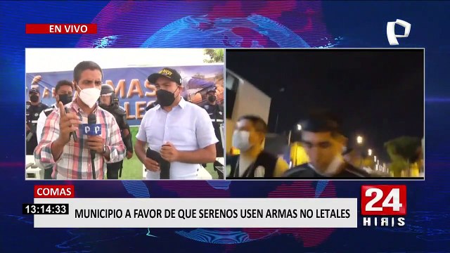 Seguridad: alcalde de Comas a favor que serenos usen armas no letales