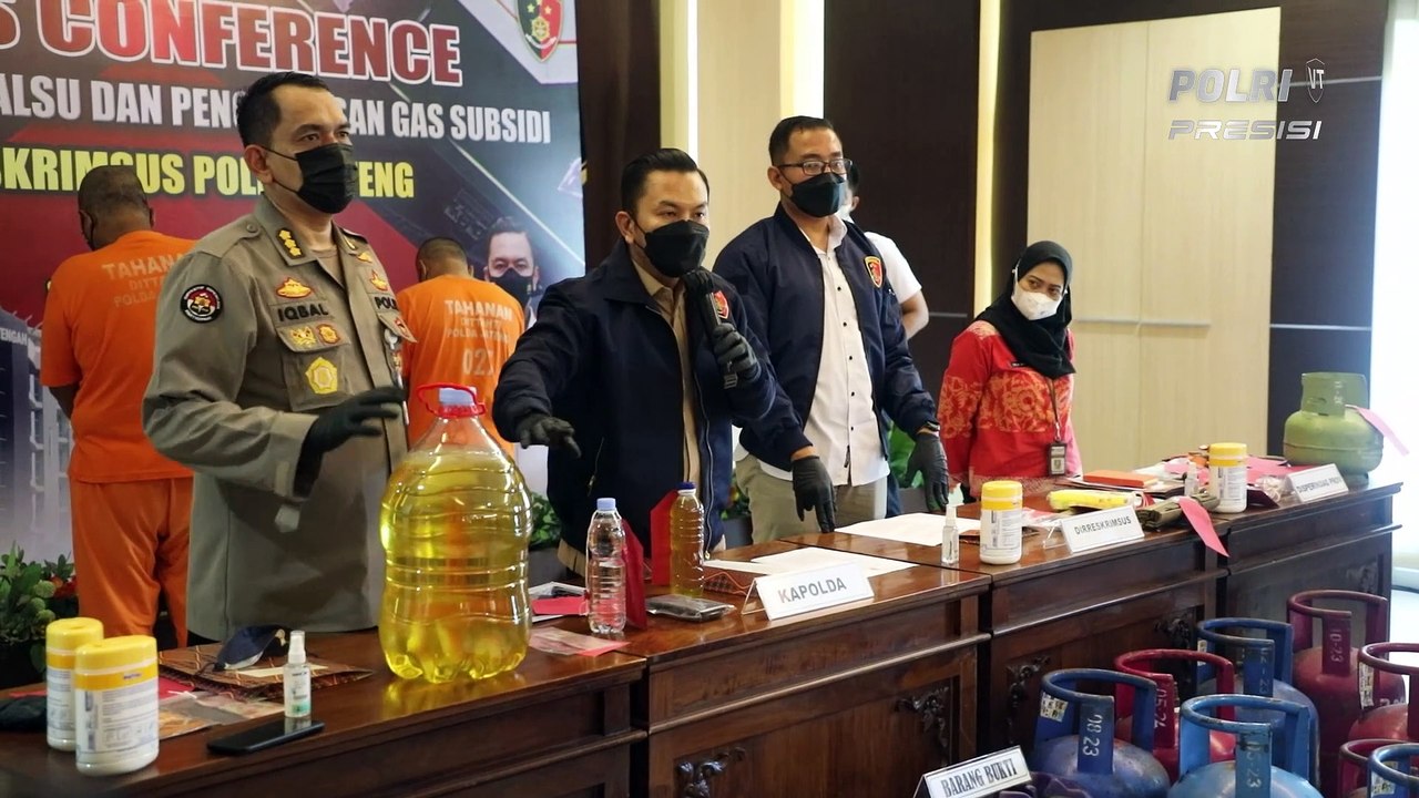 Polda Jateng Ungkap Kasus Pemalsuan Minyak Goreng Dan Pengalihan Gas LPG
