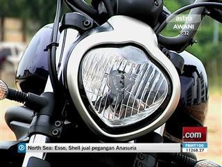 A cruiser with clear sporty intentions...The Kawasaki Vulcan S