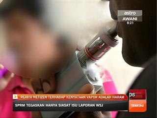 Reaksi netizen selepas mufti mengesah vapor adalah haram