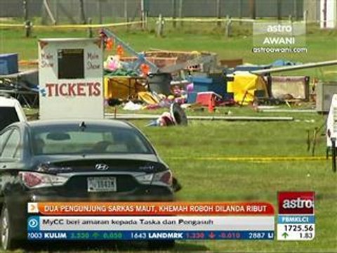 Dua pengunjung sarkas maut, khemah roboh dilanda ribut