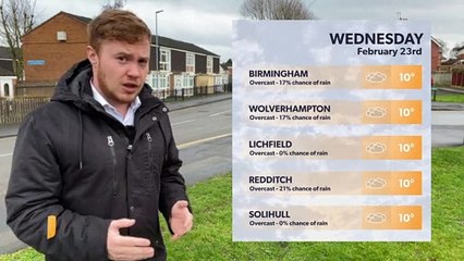 Daily weather report for Birmingham 22 February