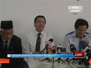 Menteri Pengangkutan sahkan sayap milik pesawat Boeing 777