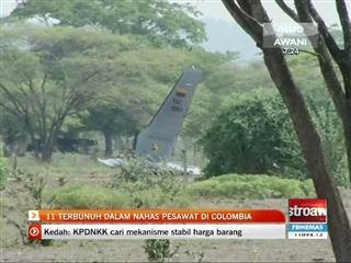 11 terbunuh dalam nahas pesawat di Colombia