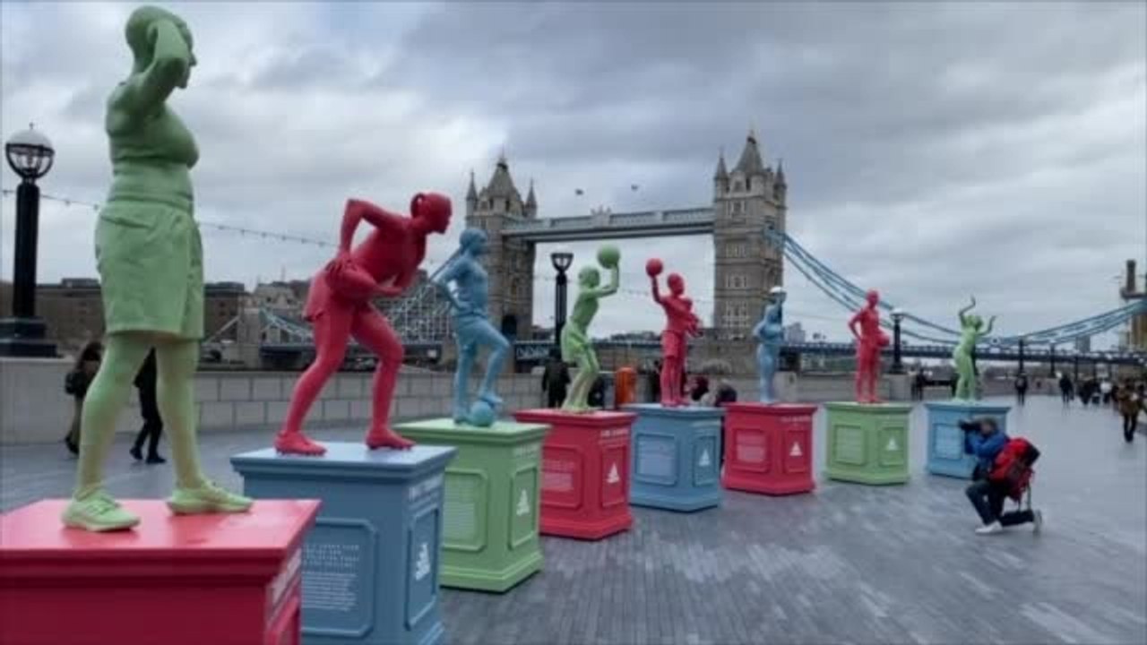Adidas unveil statues in London to showcase inspiring women
