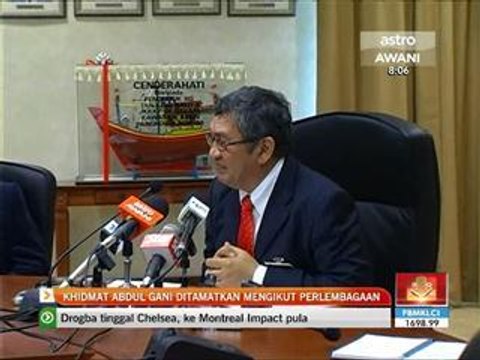 Khidmat Abdul Gani ditamatkan mengikut perlembagaan