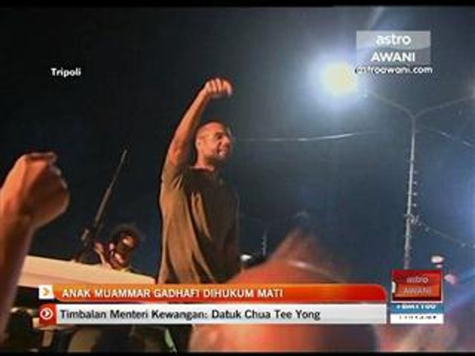 Anak Muammar Gadhafi dihukum mati