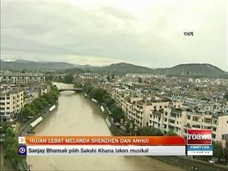 Hujan lebat melanda Shenzen dan Anhui