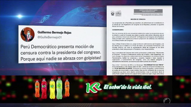 Perú Democrático presenta moción de censura contra María del Carmen Alva
