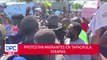 Migrantes protestan en Tapachula, Chiapas