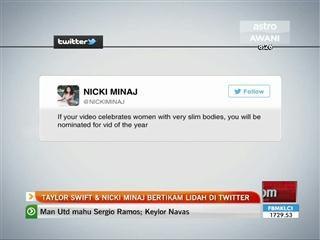 Taylor Swift & Nicki Minaj bertikam lidah di Twitter