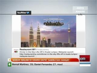 Makan malam di udara dapat sambutan hangat